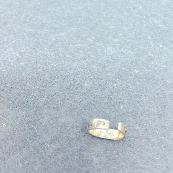 925 Thailand Sterling Silver Footprints Toe Ring Adjustable Size - Picture 8 of 12